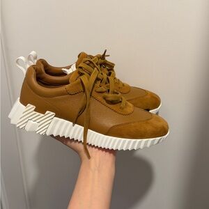 Hermès Bouncing Sneaker – Caramel / White – Brand New